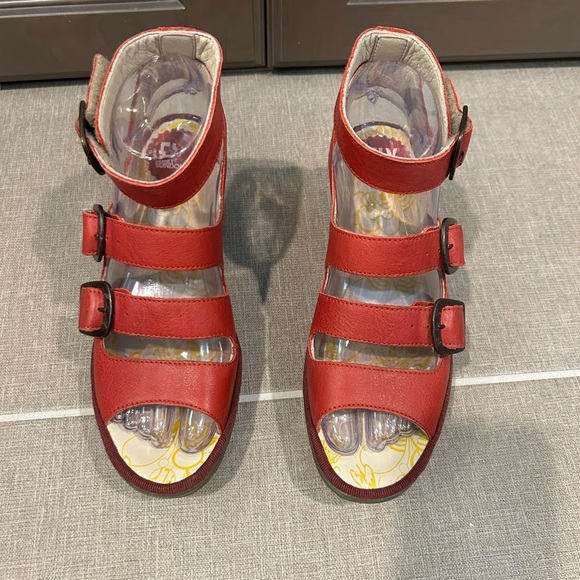 Fly London Yorn Wedge in Red, Size 37 - Picture 4 of 8